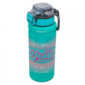 Sticla apa, din plastic, cu grip, Hello, 800 ml