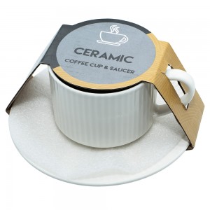 Set ceasca + farfurioara din ceramica