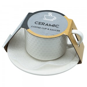 Set ceasca + farfurioara din ceramica