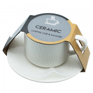 Set ceasca + farfurioara din ceramica