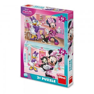 Puzzle 24+48 piese, Minnie & Figaro - DINO TOYS