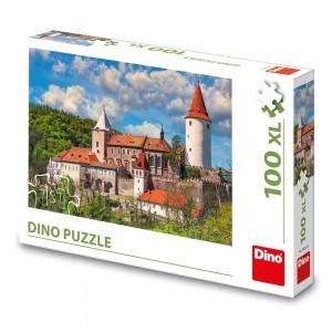 Puzzle 100 piese, XL, Castelul Krivoklat - DINO TOYS