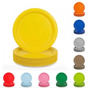 Farfurii party, din carton, Unicolore, 18 cm, 230g, 10 buc/set - ROBENTOYS