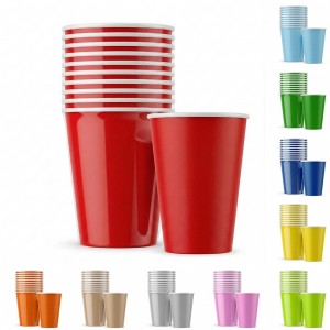 Pahare party, din carton, Unicolore, 190g, 10 buc/set - ROBENTOYS