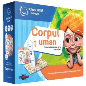 Pachet Raspundel Istetel, Creion si carte - Corpul uman, ALBI - BLACKFIRE