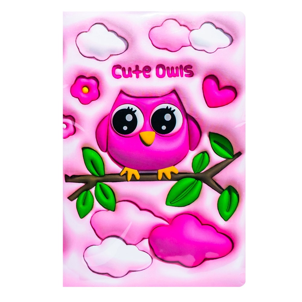 Notes A5, 3D, 80 file, Owl