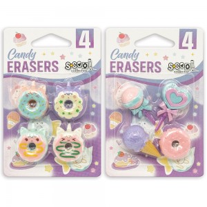 Radiere color, model Dulciuri, 4buc/blister - S-COOL