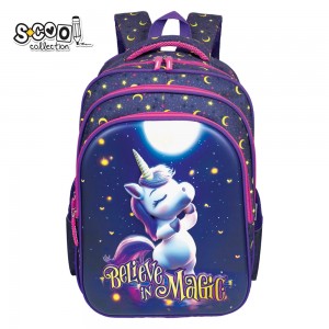 Ghiozdan 3D ergonomic, 30x22x42 cm, BELIEVE IN MAGIC - S-COOL