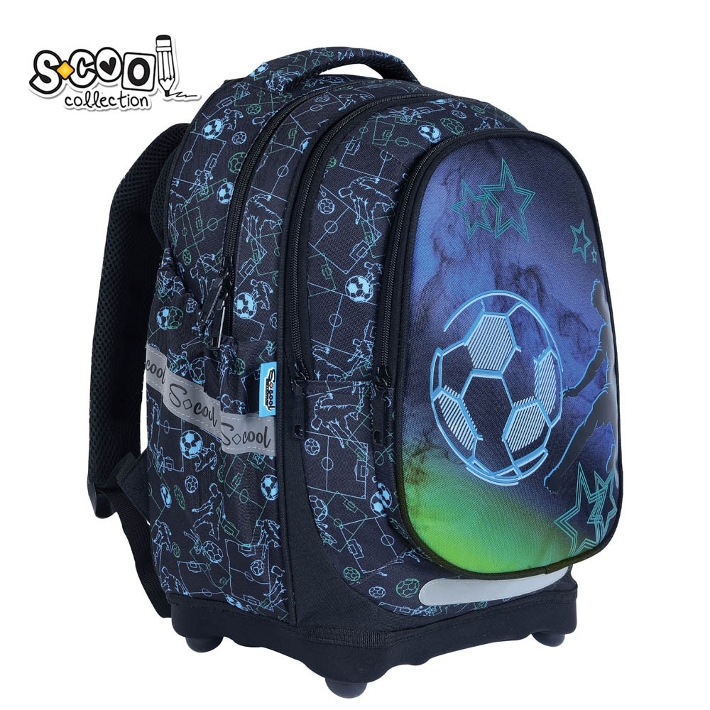 Ghiozdan anatomic, 39x33x18 cm, FOOTBALL - S-COOL
