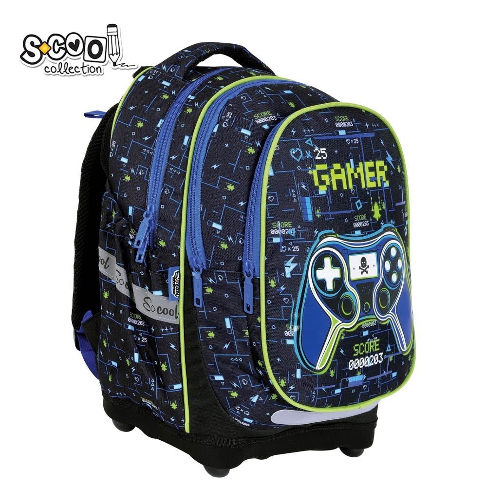 Ghiozdan anatomic, 39x33x18 cm, GAMER - S-COOL
