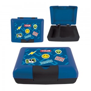 Cutie sandwich, compartimentata, 900ml, STICKER, 17.5x13x6 cm - S-COOL