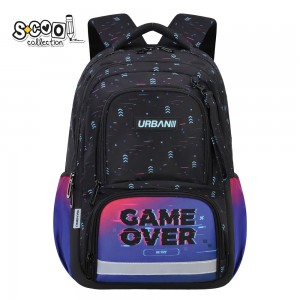Ghiozdan ergonomic comp. laptop, URBAN PREM., 42x31x16 cm, GAME OVER - S-COOL