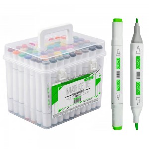 Marker permanent, cu 2 capete, 60 buc/set - NEBO