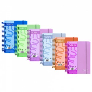 Caiet A4, 180 file, 70g, coperta plastic, cu elastic, AR - NEBO