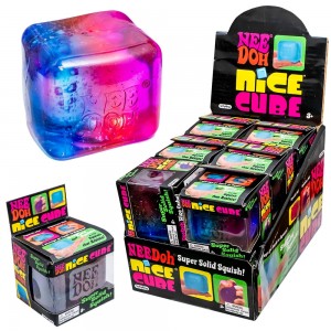 Jucarie antistres Squishy Cube, Rainbow Sugar