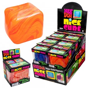 Jucarie antistres Squishy Cube, Sugar Marble