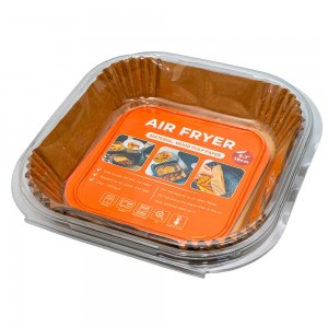 Hartie copt pentru air fryer, 16x16x4.5 cm, 50 buc/set