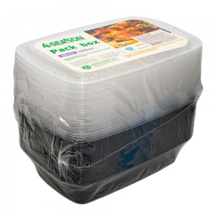 Caserole din plastic, cu capac, 1l, 20 buc/set