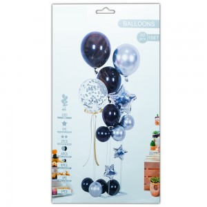 Baloane folie de aluminiu, cu suport, Party, 20 piese