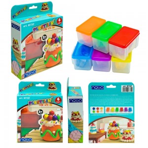 Set creativ plastilina, 6 culori + accesorii - NEBO