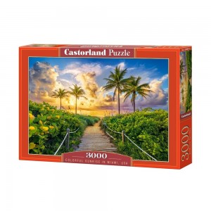 Puzzle 3000 piese, Rasarit La Miami - Castorland