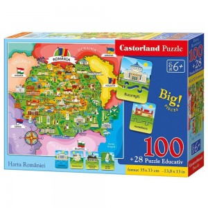 Joc Educativ Harta Romaniei - Castorland