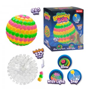 Minge saltareata, fosforescenta, cu led, 6.5 cm - Toi-Toys