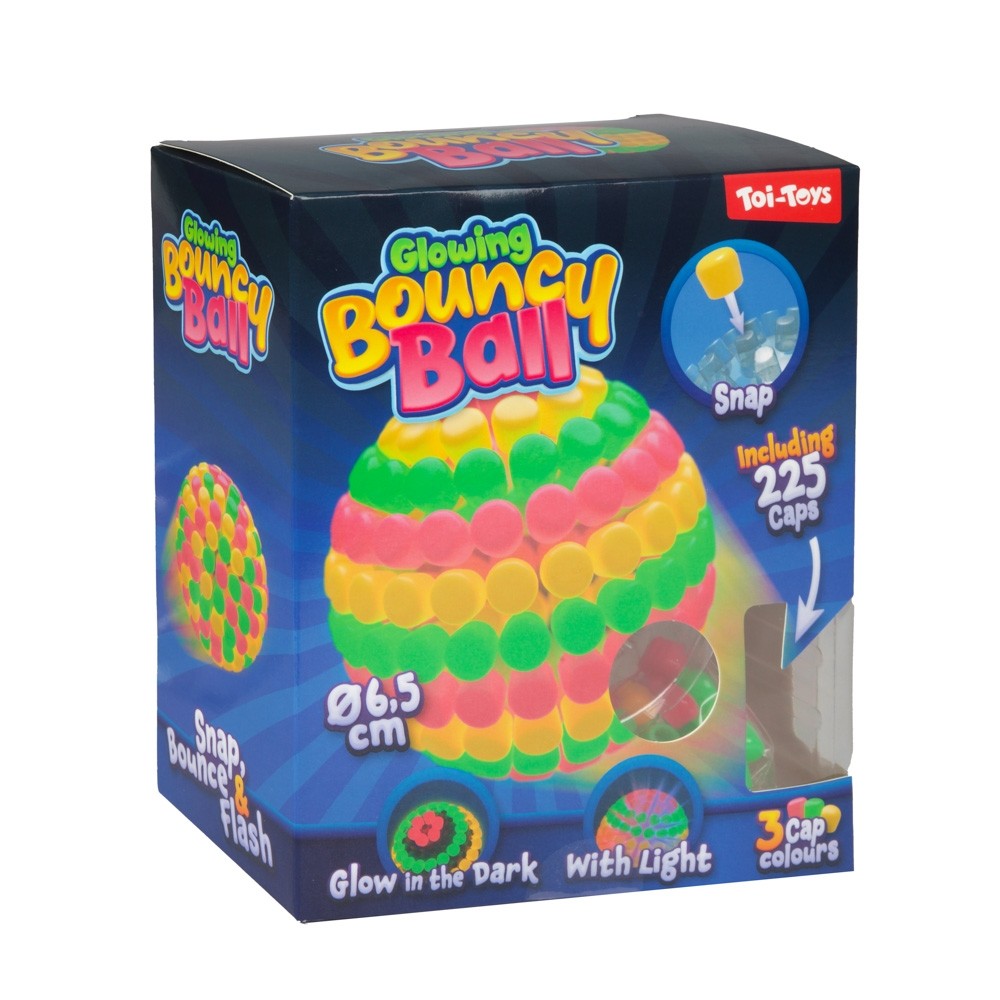 Minge saltareata, fosforescenta, cu led, 6.5 cm - Toi-Toys