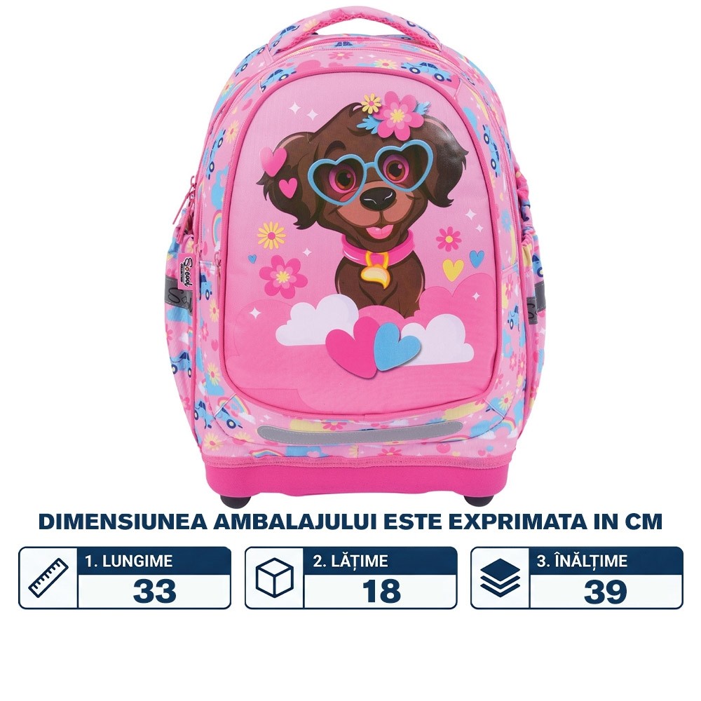 Set micul scolar: Ghiozdan, Penar echipat, Sac sport, Portofel, HAPPY RAINBOW - S-COOL