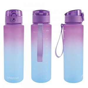 Sticla apa 700 ml, plastic, PURPLE GRADIENT, 25.10x6.9 cm - S-COOL
