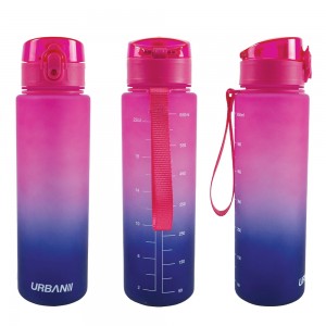 Sticla apa 700 ml, plastic, PINK GRADIENT, 25.10x6.9 cm - S-COOL