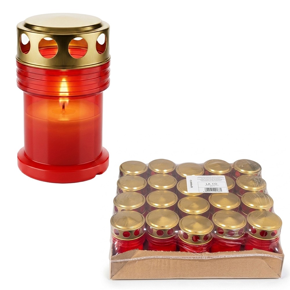Candela plastic, capac metalic, 100mm, ~10-14h, 40 gr