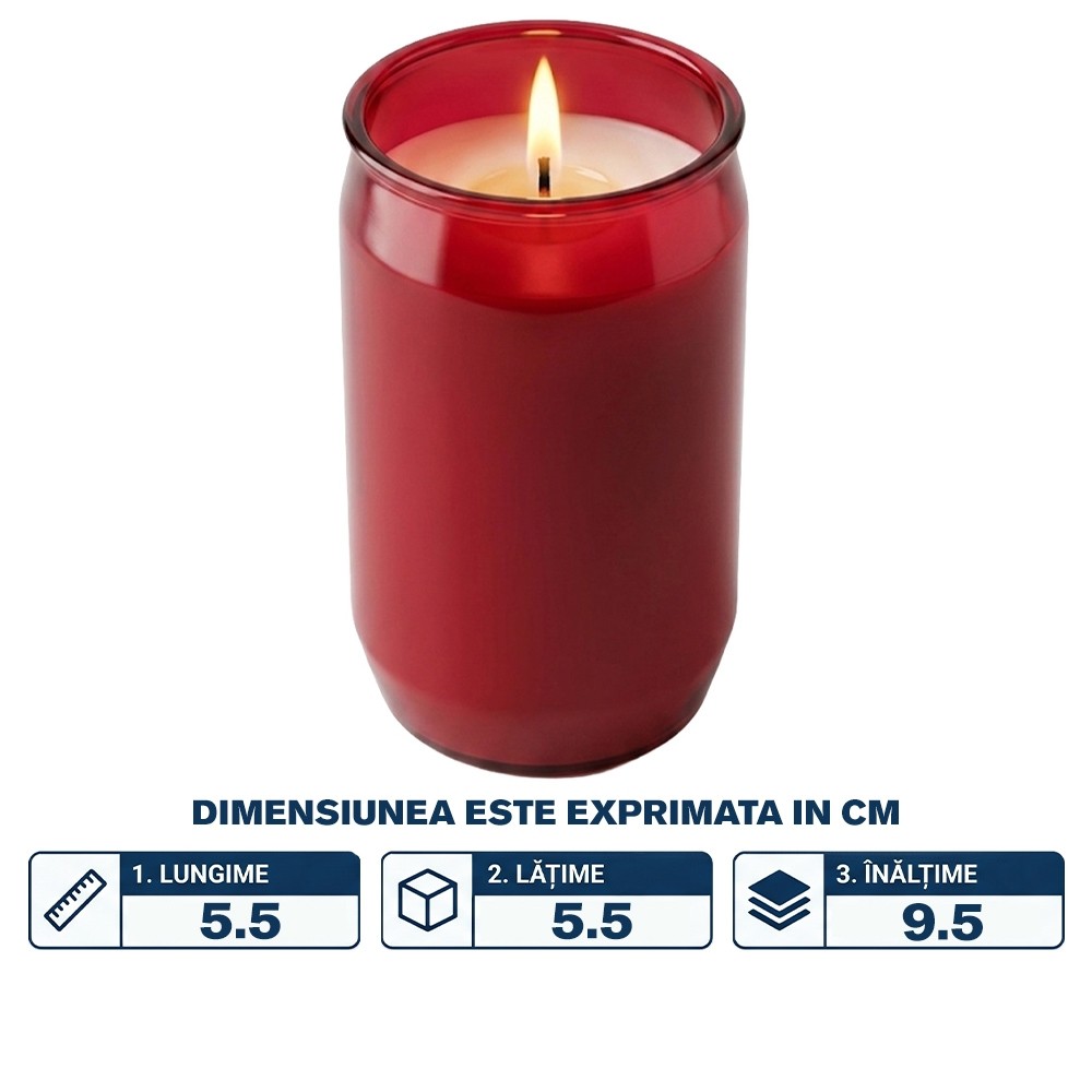 Candela plastic, pe baza de ulei, capac plastic, 95mm, ~30-40h, 90gr
