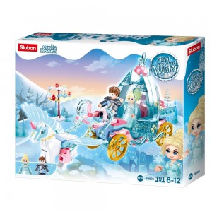 Set de constructie Fairy, 191 piese, Trasura magica a zanelor - Sluban