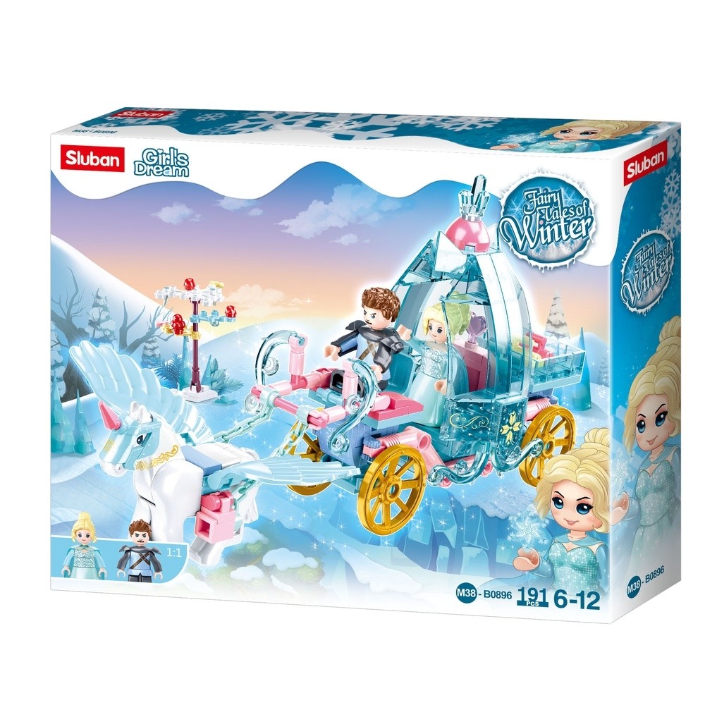 Set de constructie Fairy, 191 piese, Trasura magica a zanelor - Sluban