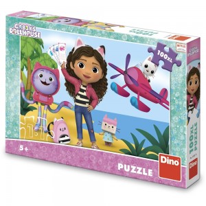 Puzzle 100 piese, XL, Gabby traveler - Dino Toys