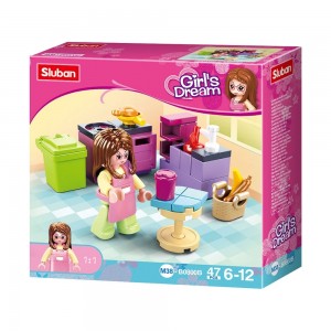 Set de constructie Girl'S Dream, 47 piese, Bucatarie - Sluban